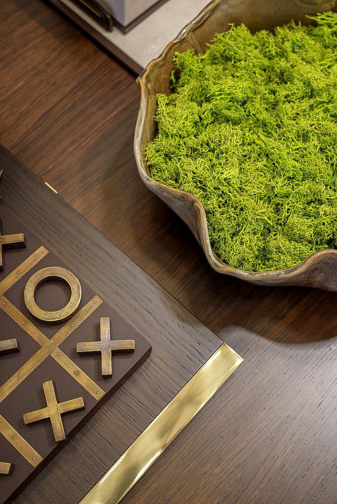 Aged Brass Noughts and Crosses