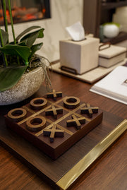 Aged Brass Noughts and Crosses