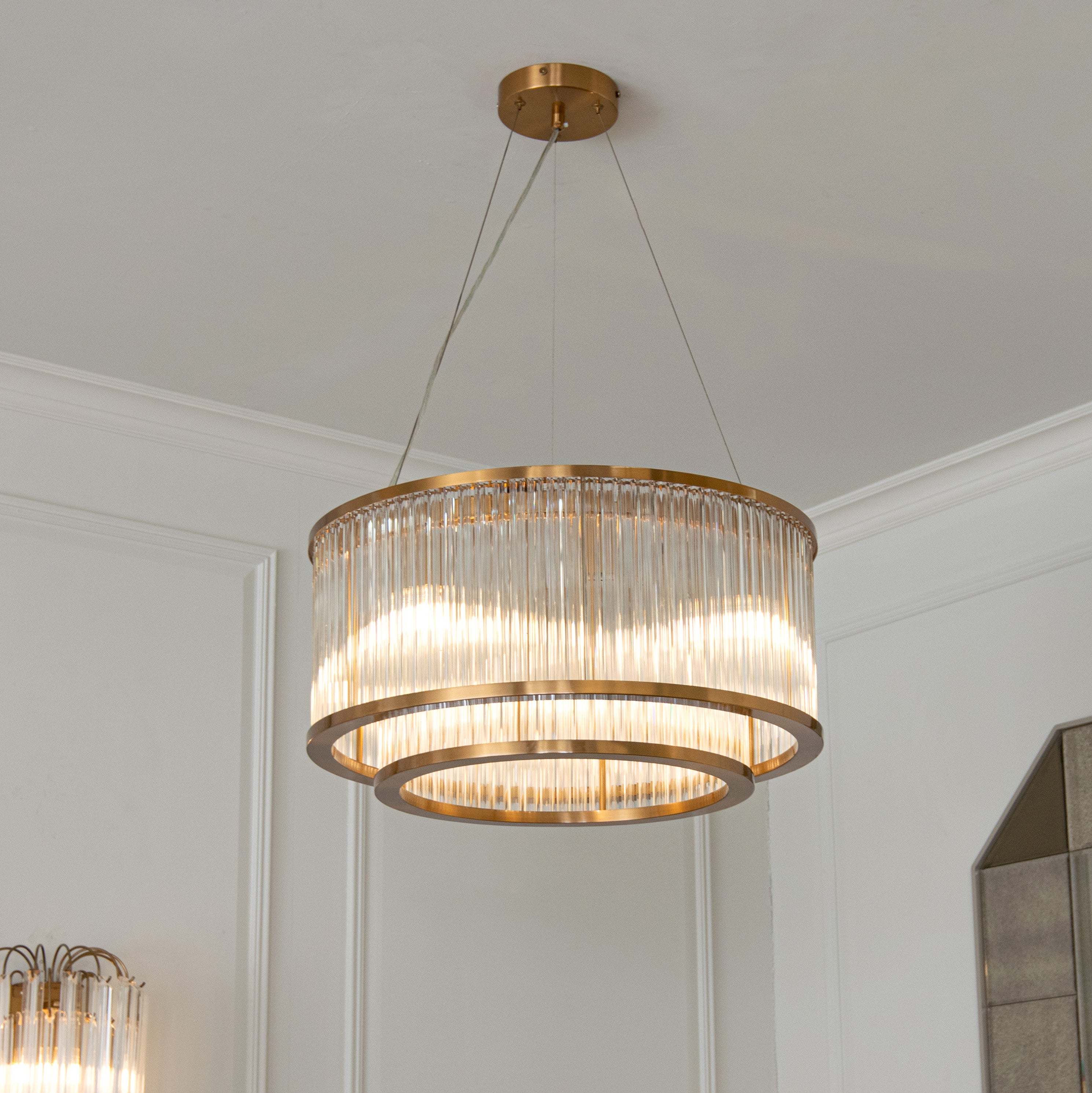 Iona Sculpted Brass Chandelier