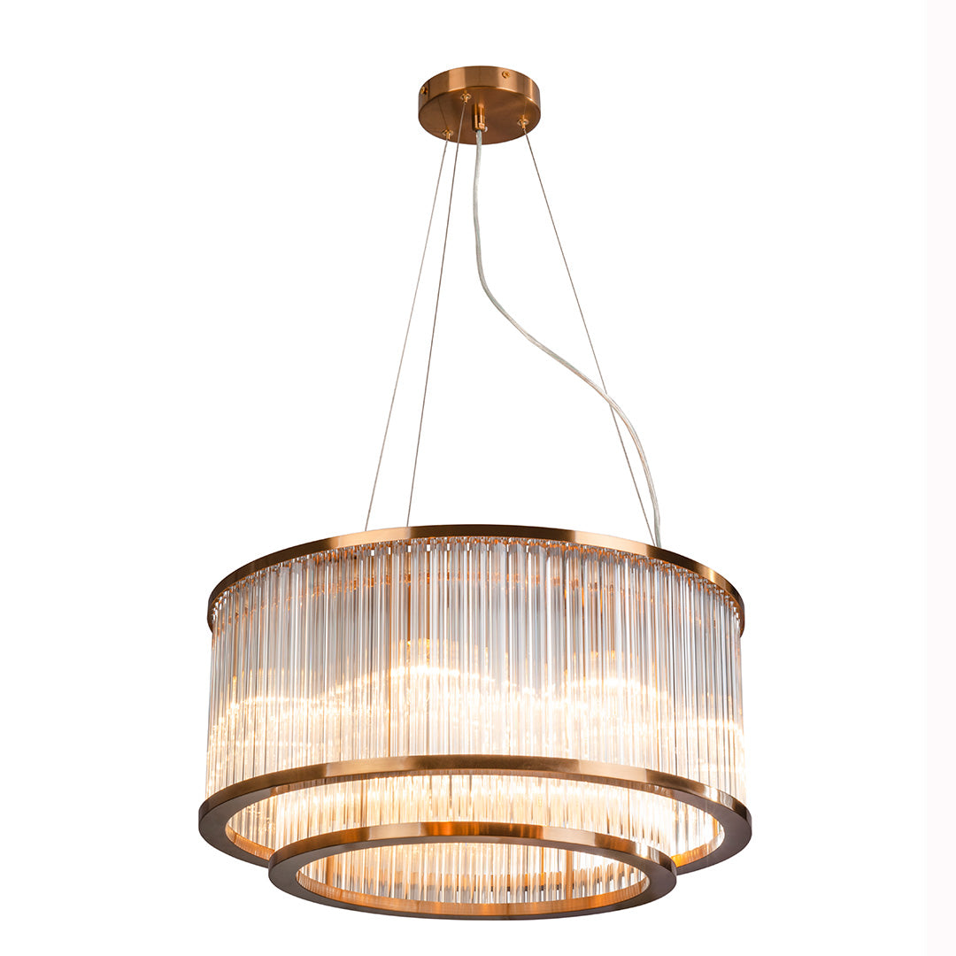 Iona Sculpted Brass Chandelier