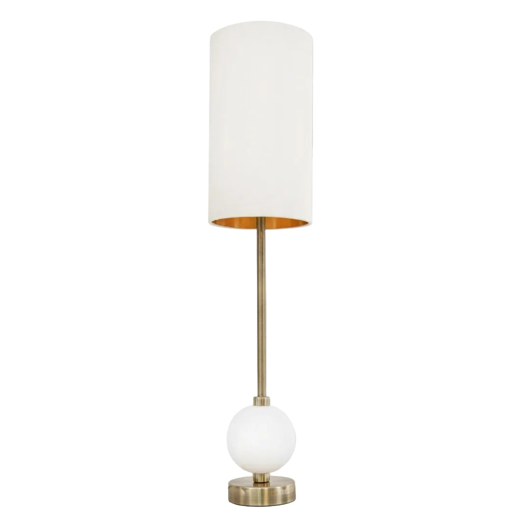 Tall Table Lamp with round marble base