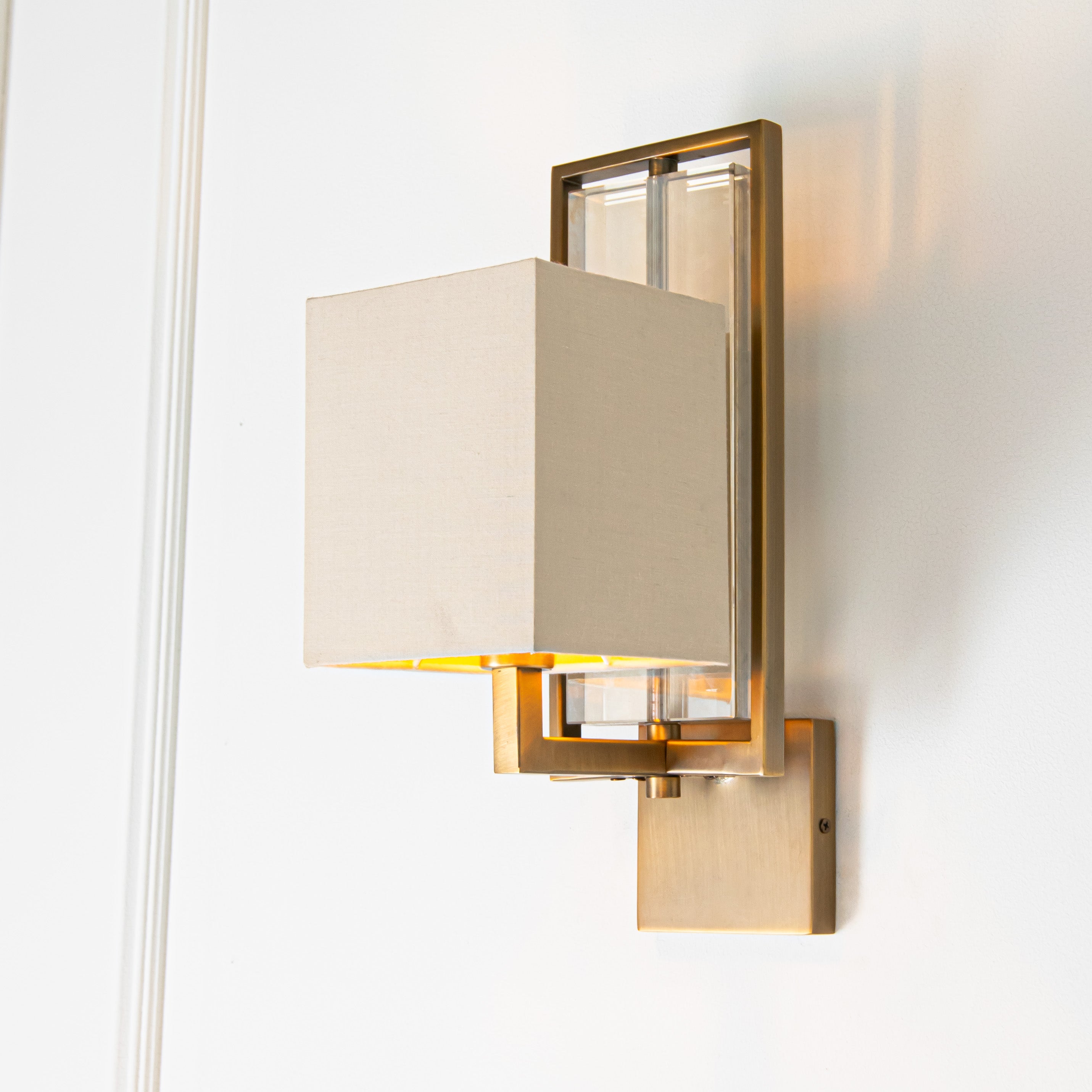 Laik Brass and Glass Wall Light