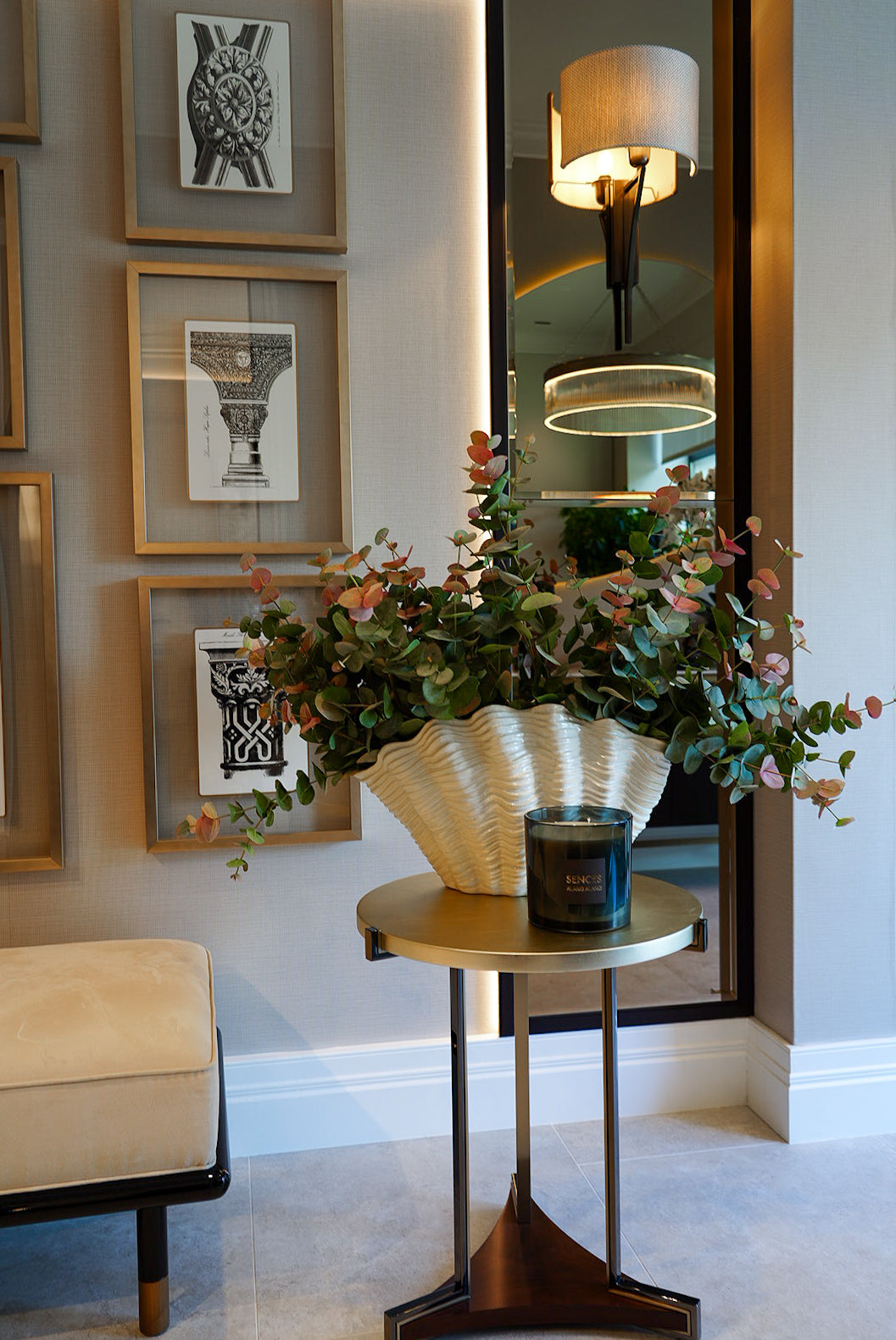 Large Ceramic Clam Decorative  Vase