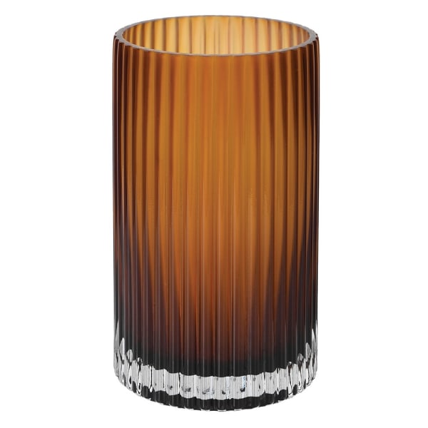 Large Bronze Smoked Glass Vase