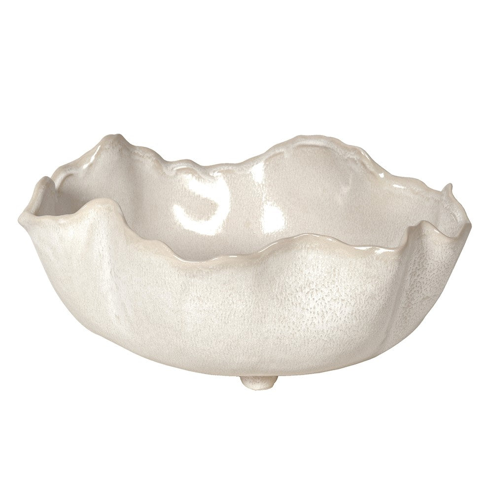 Ceramic white decorative bowl