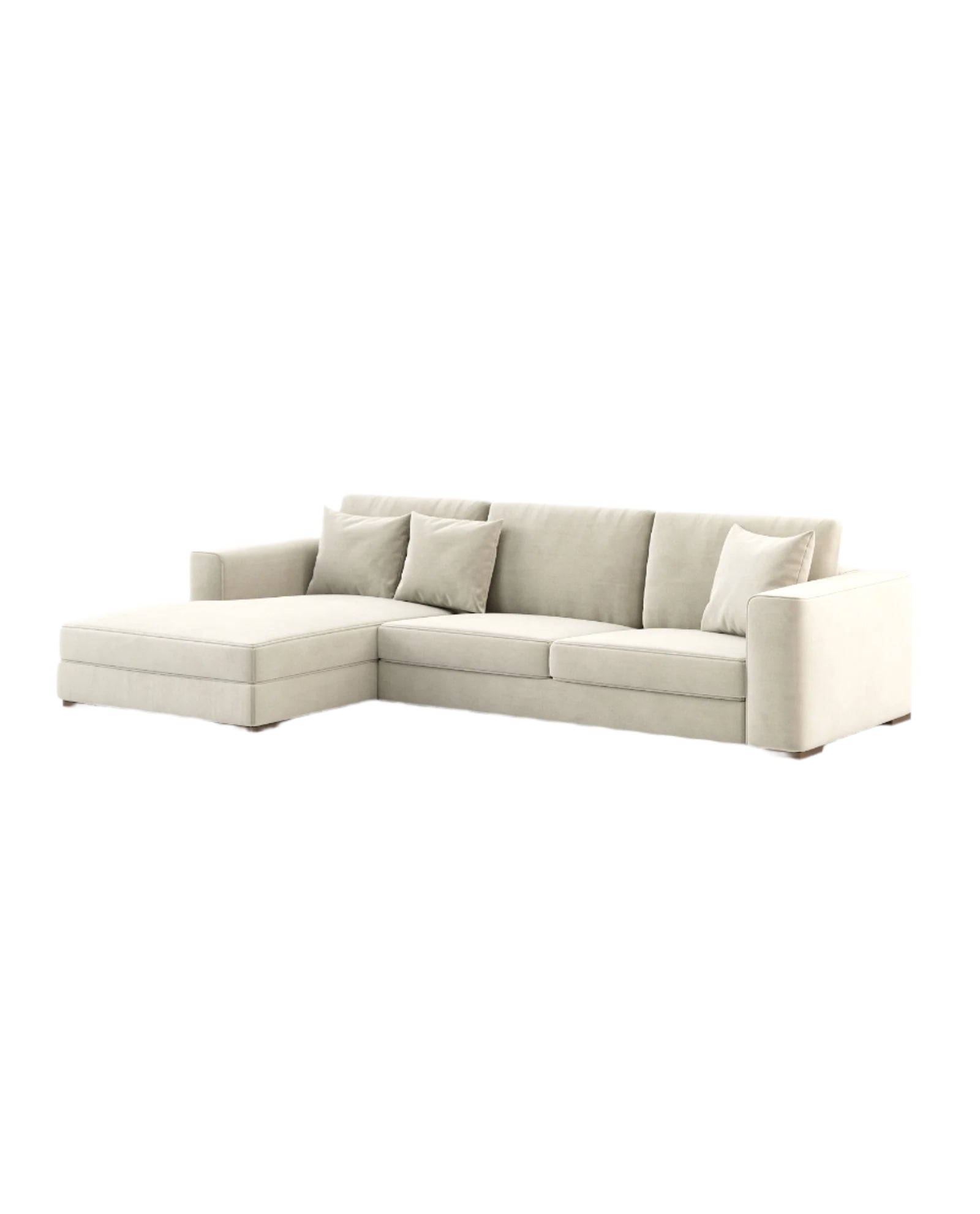 Luxury Cream_sofa_with_chaise_longue_ Laskasas