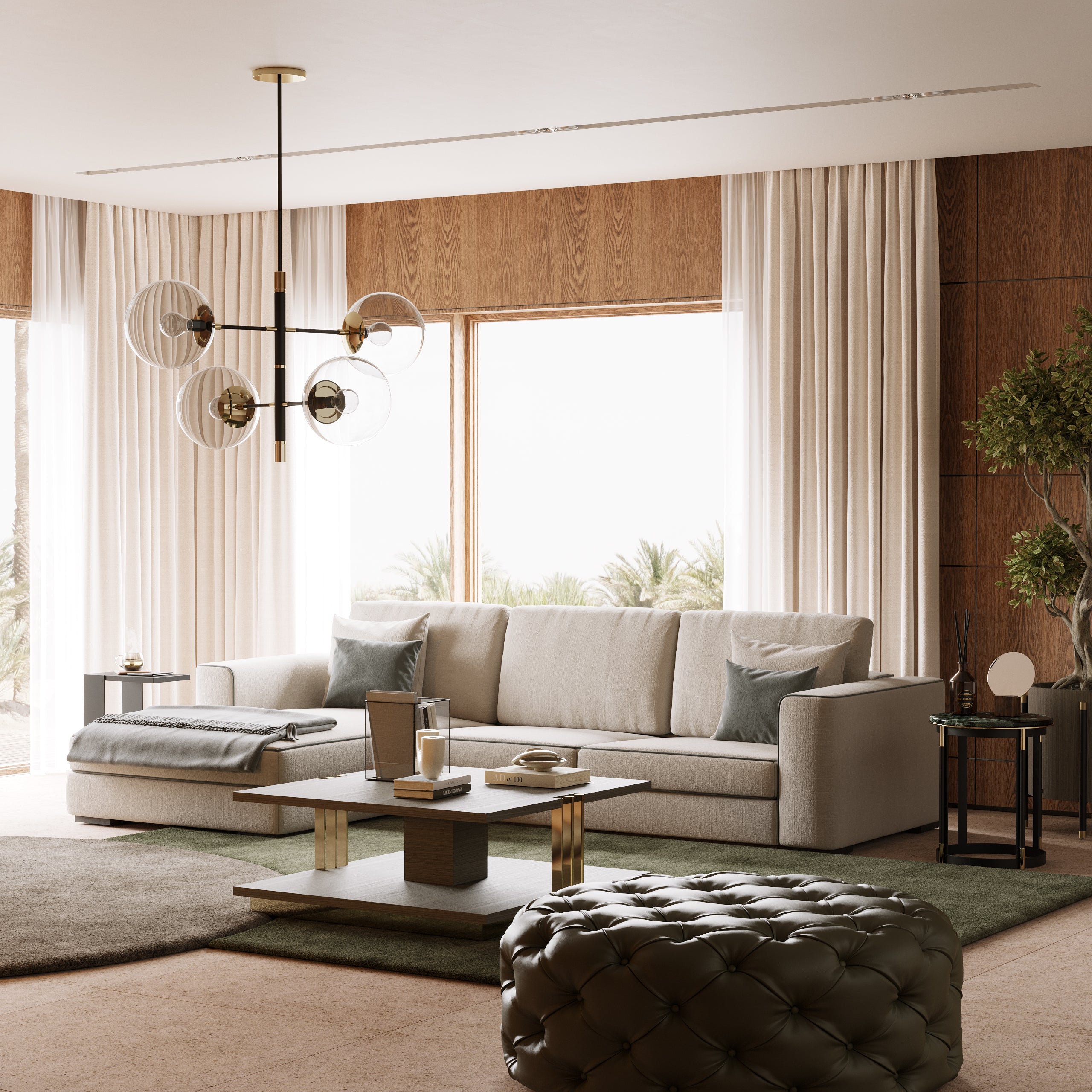 Grey Sofa with Chaise Lounge