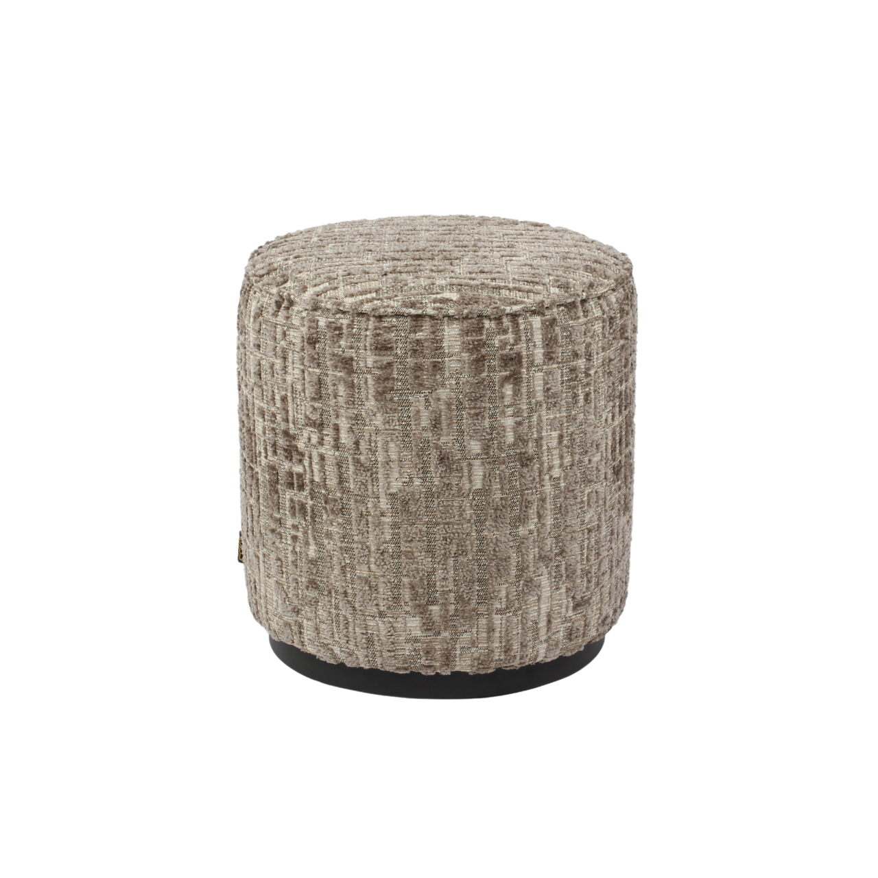 Taupe accent pouf 