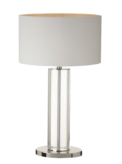 Neutral Tall Nickel Table Lamp