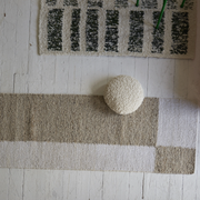 Long thin  hallway rug cream and taupe