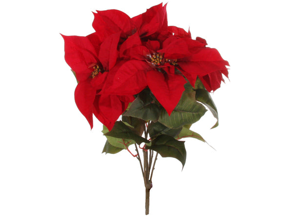 Luxury Christmas Velvet Posinetta Decorative flower