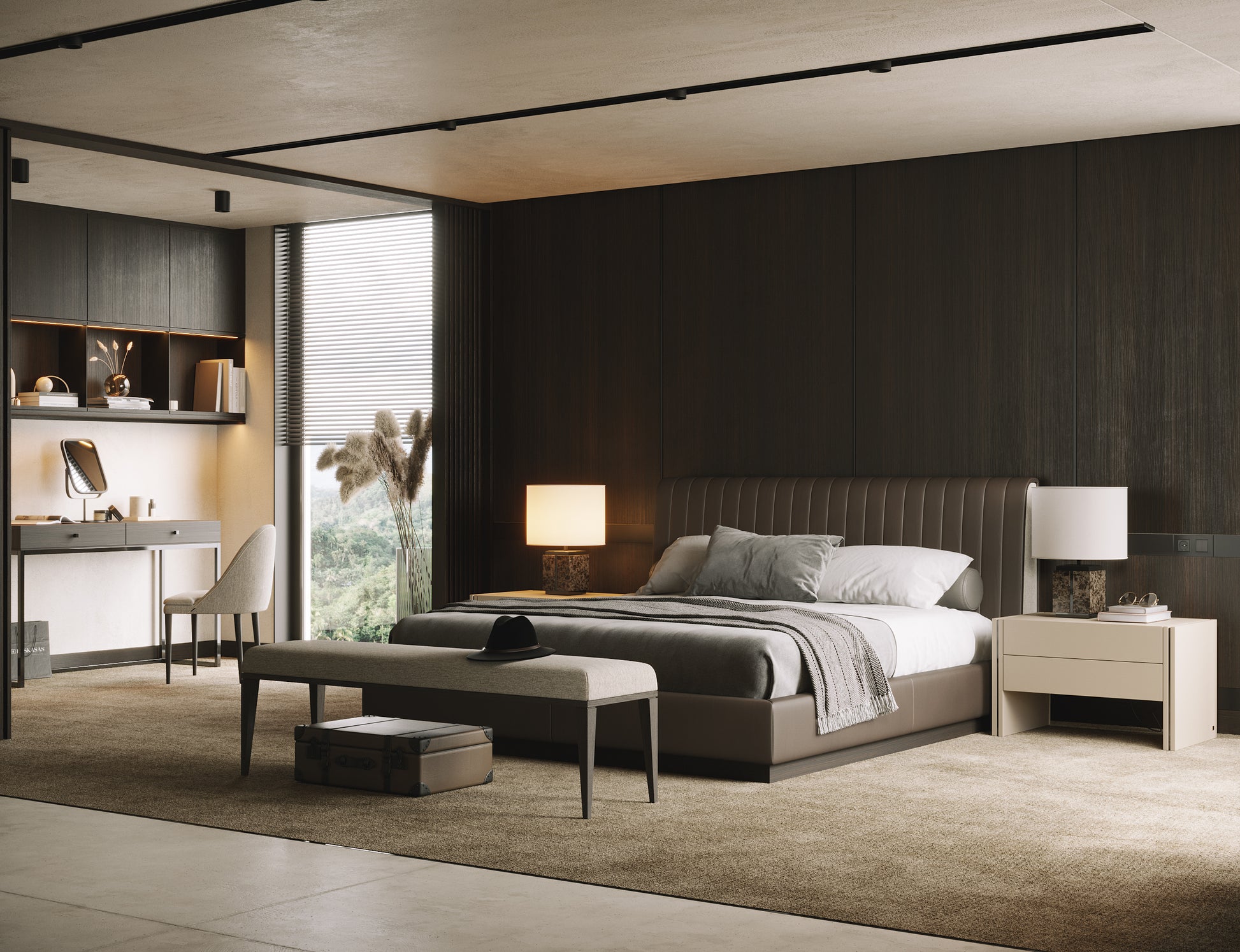 Harry Luxury upholstered leather bed Laskasas