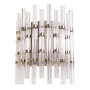 Macci wall lamp with vertical glass tubes and brushed bronze fittings, modern decorative wall light for contemporary interiors