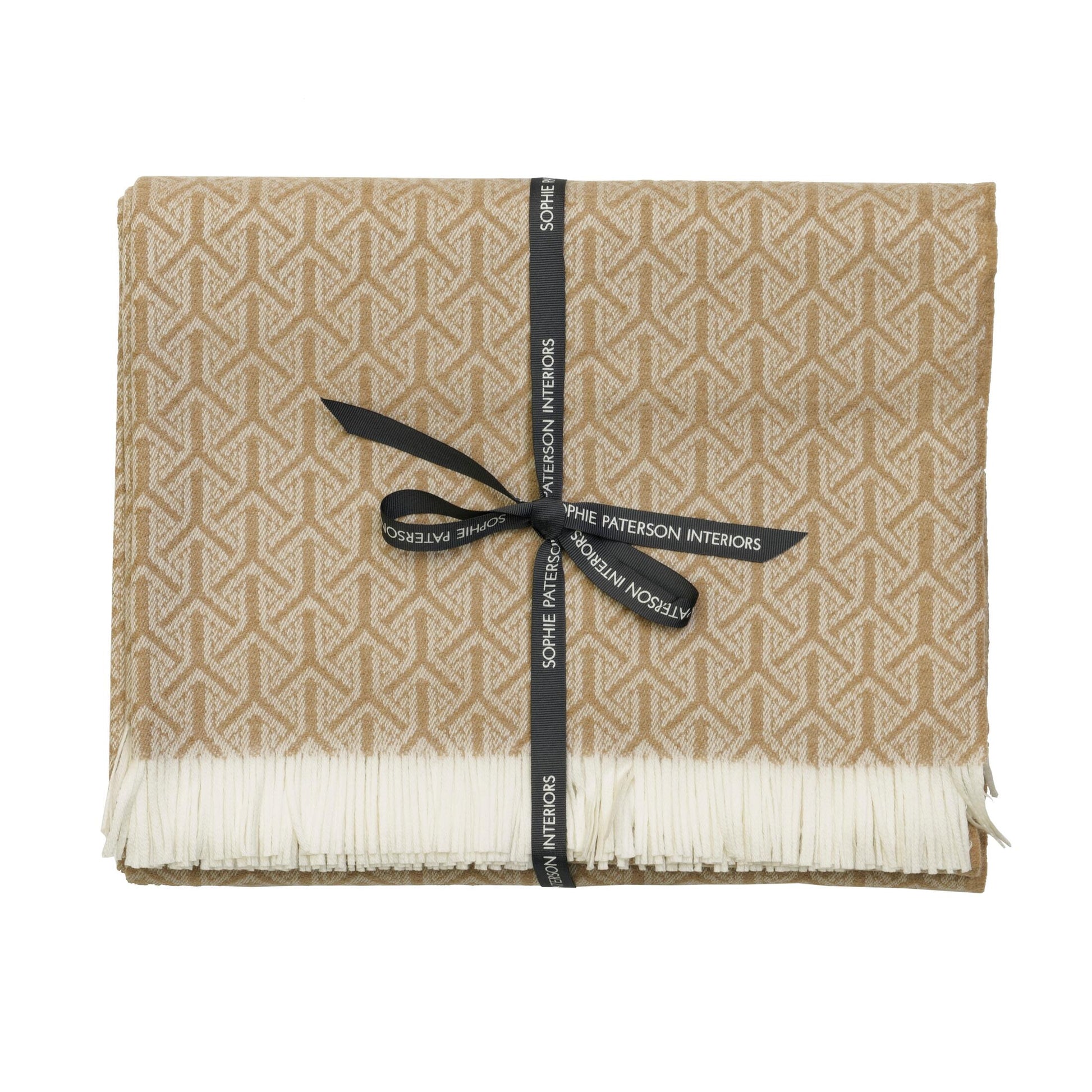 Monte Merino Wool Tan Throw  Andrew Martin