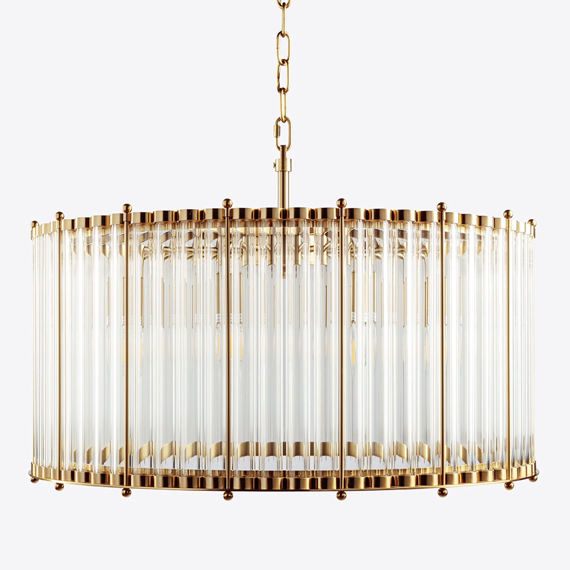 Monza Chandelier Brass  Round Pendant