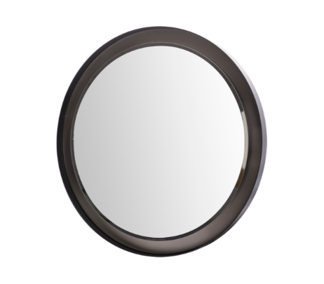 Contemporary black round mirror 