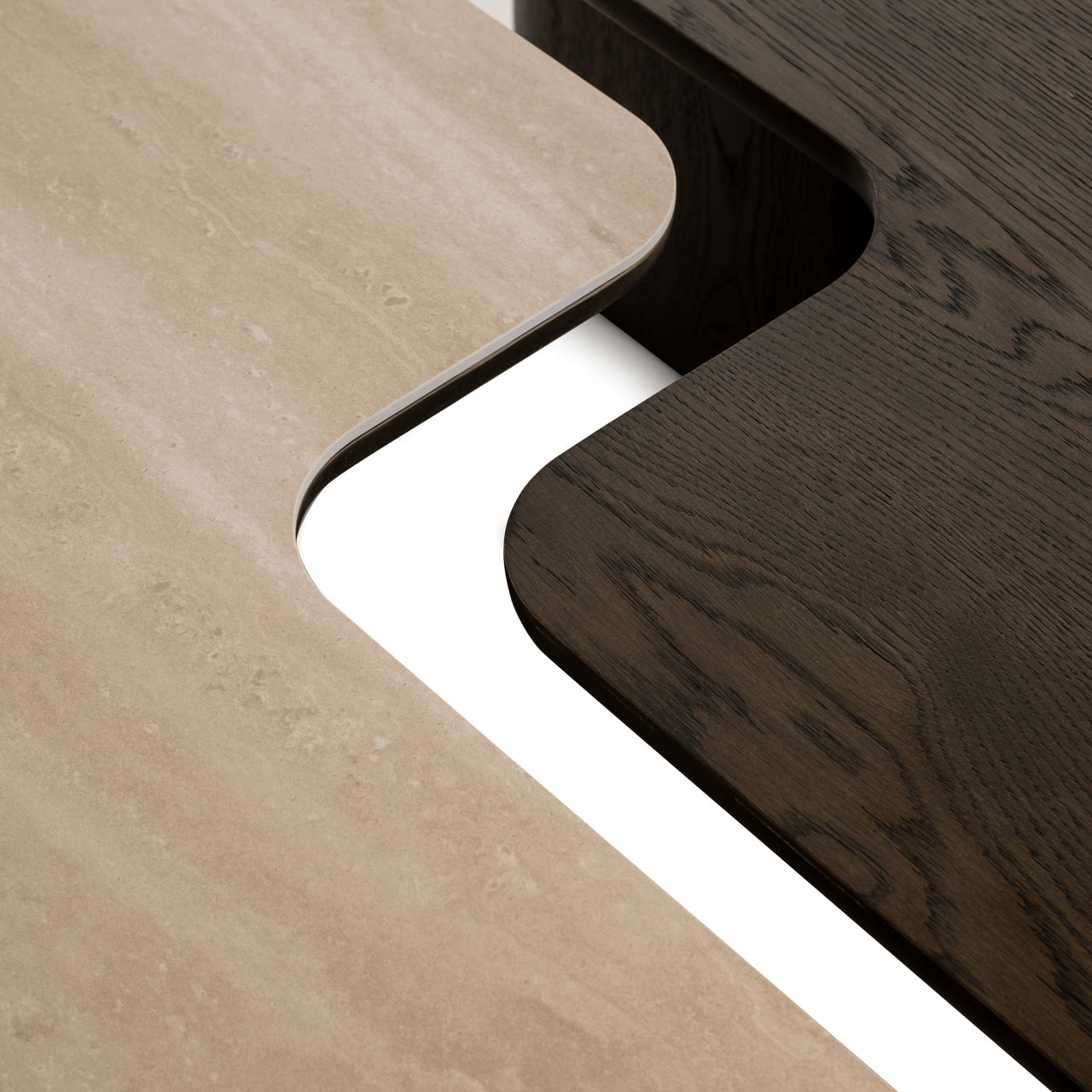 Norell Nesting Coffee Tables in Brown Wood