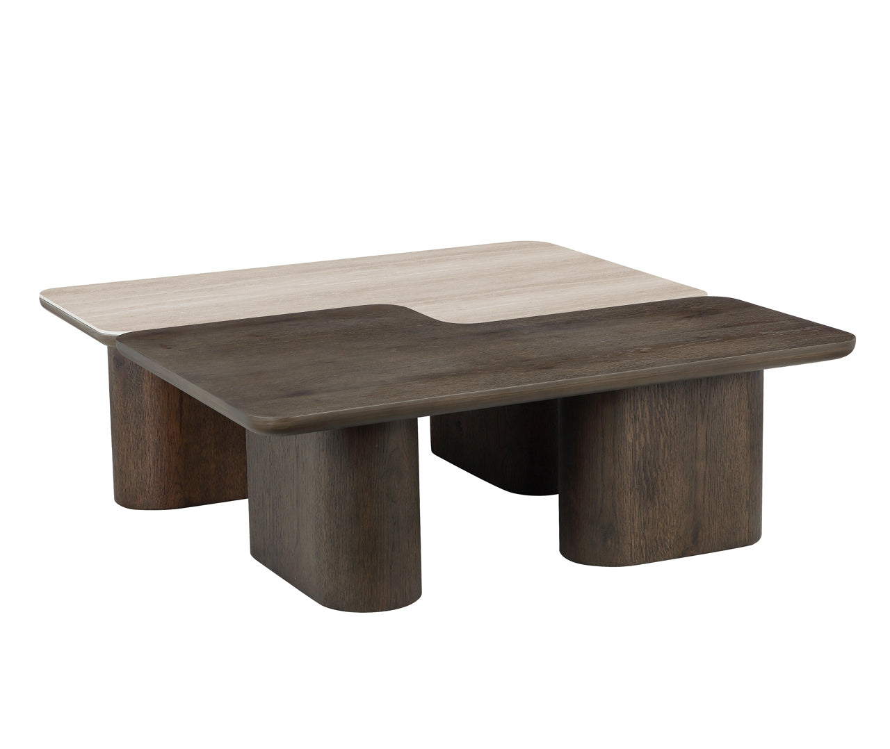 Norell Nesting Coffee Tables in Brown Wood