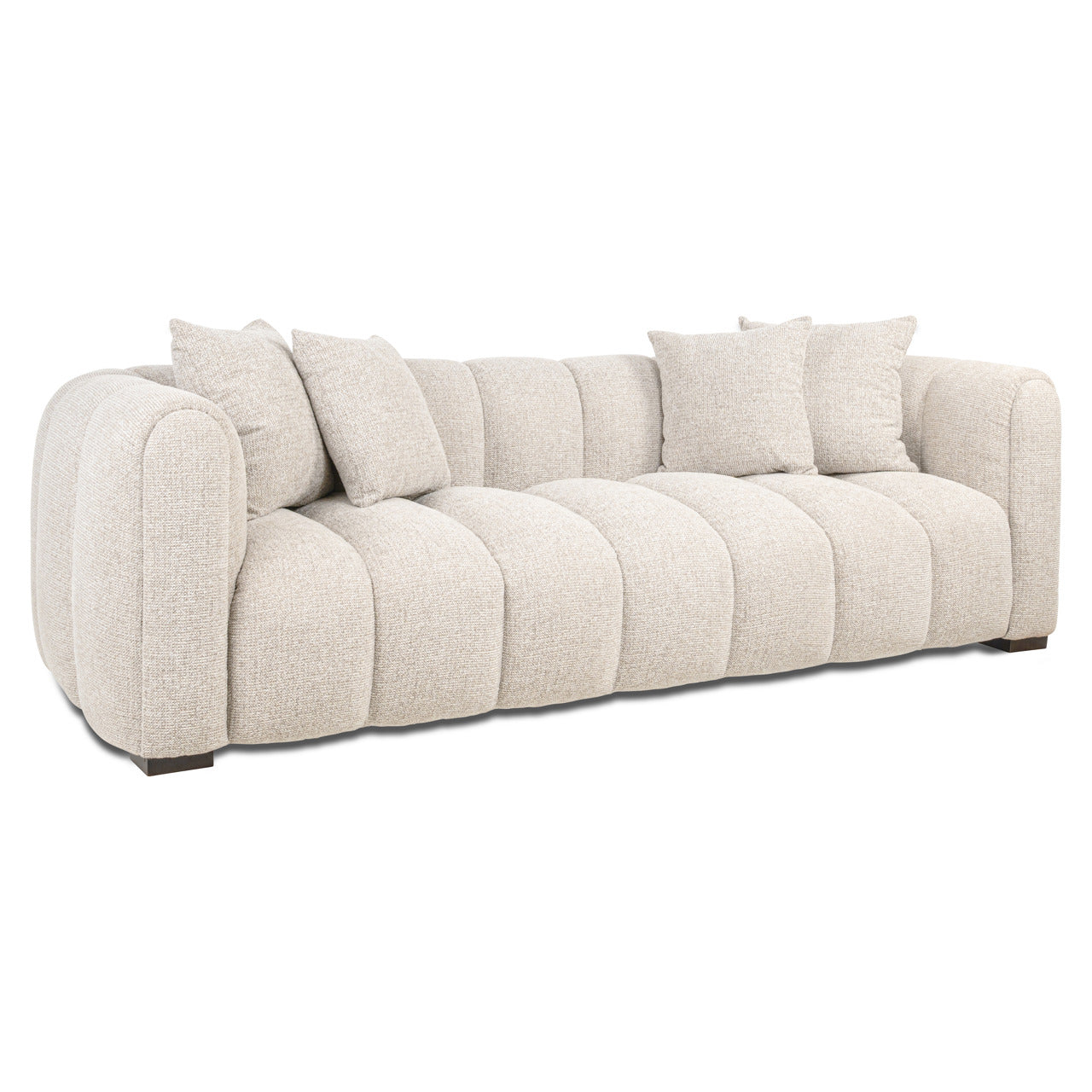 Beige tufted luxury sofa