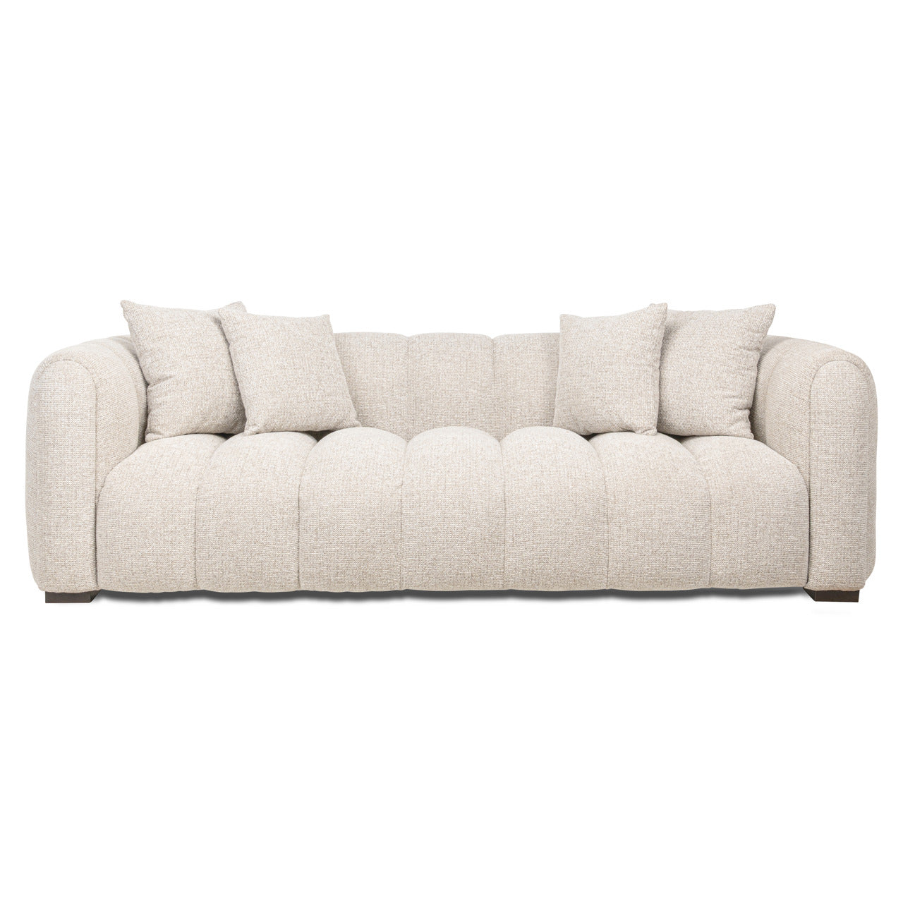 Beige tufted luxury sofa