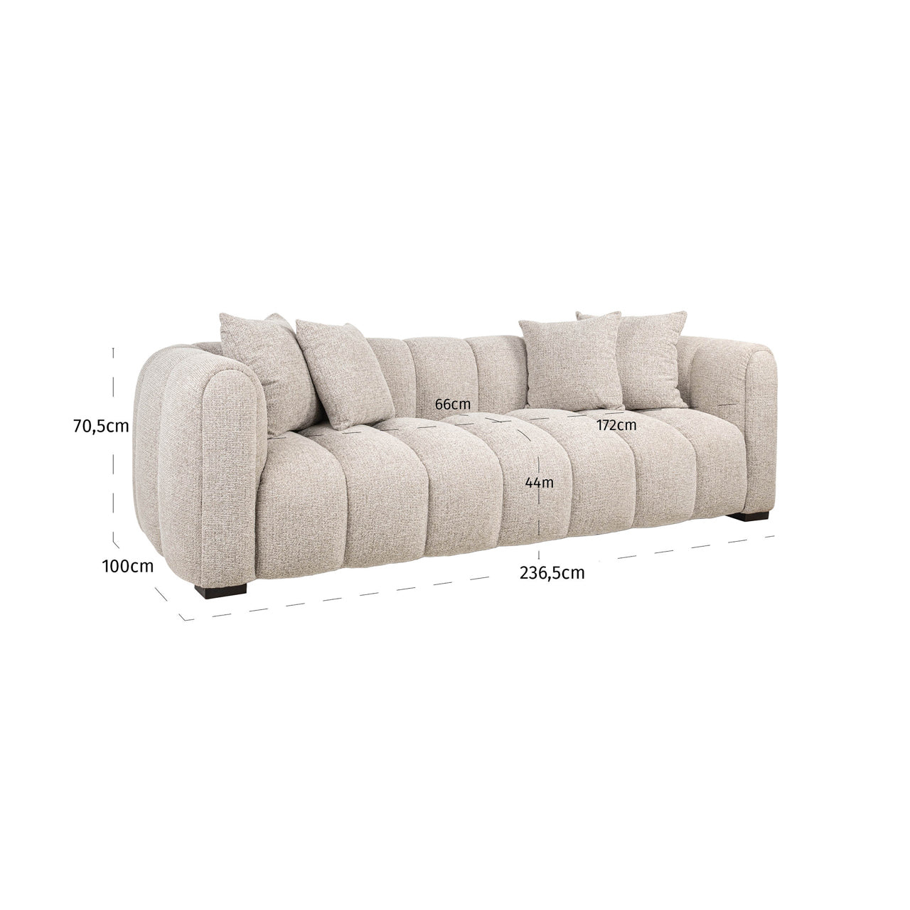 Beige tufted luxury sofa