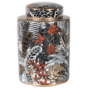 Leaf Print Lidded Jar