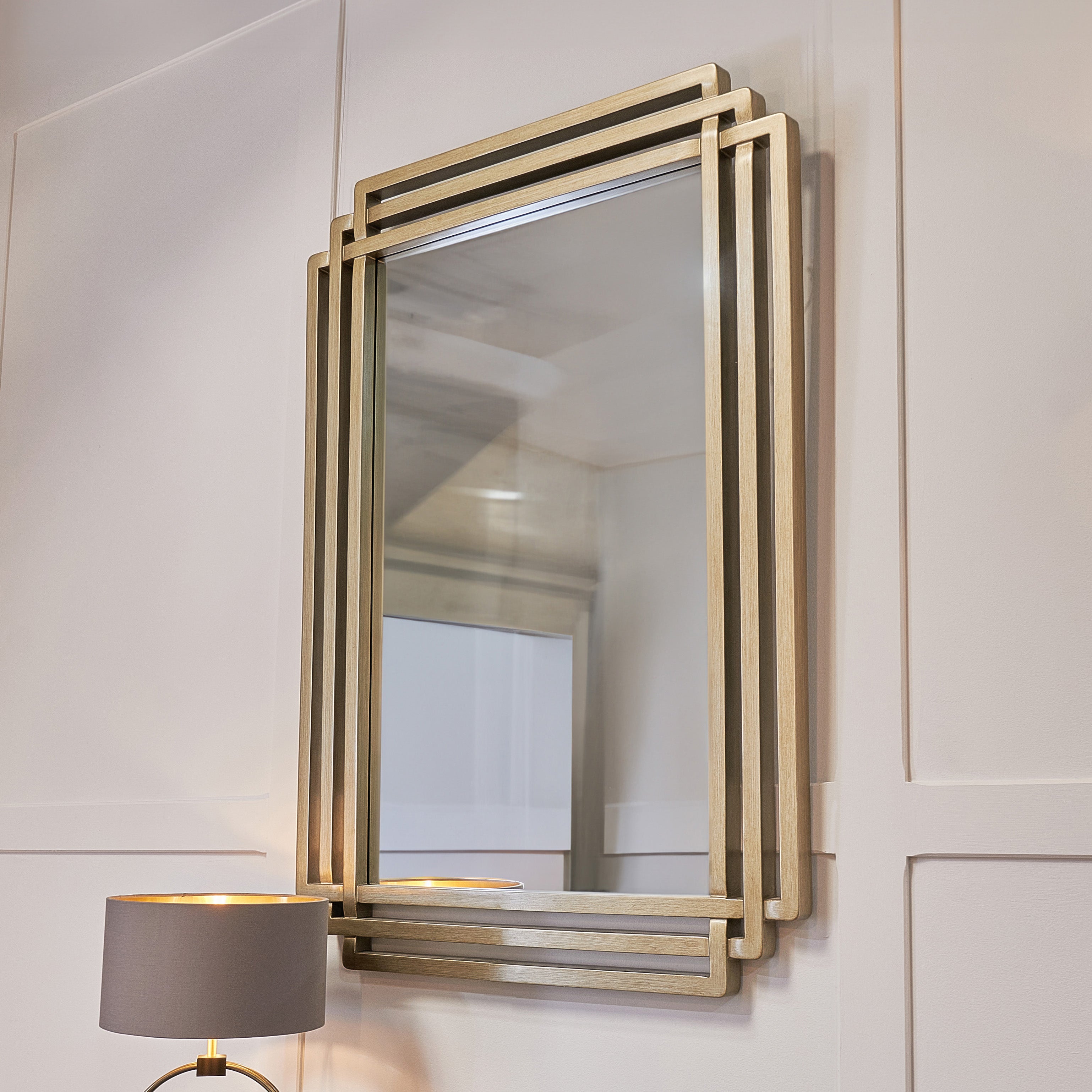 Osborne Rectangular Wall Mirror champagne 