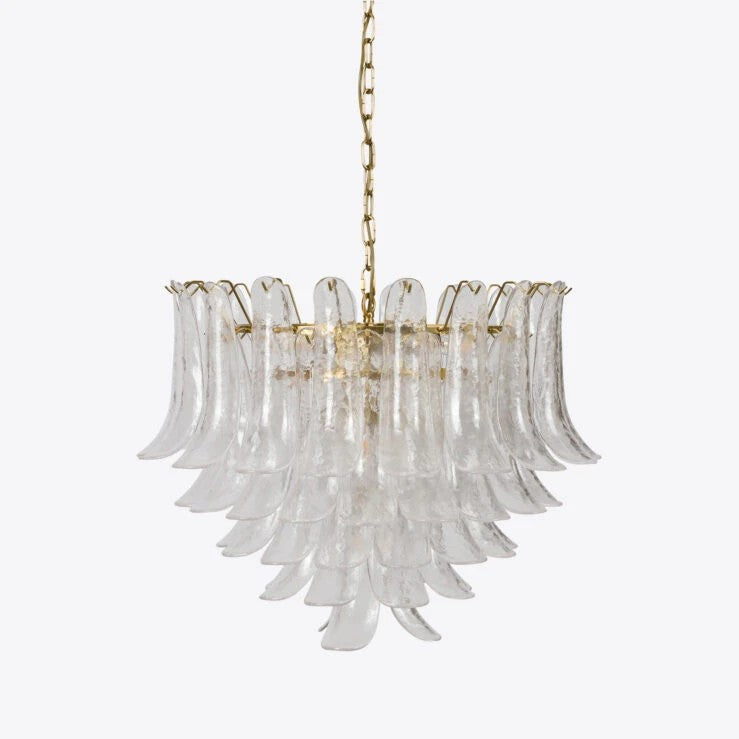 Luxury modern chandelier with hand-blown glass petals,