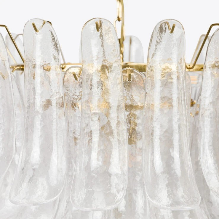 Luxury modern chandelier with hand-blown glass petals