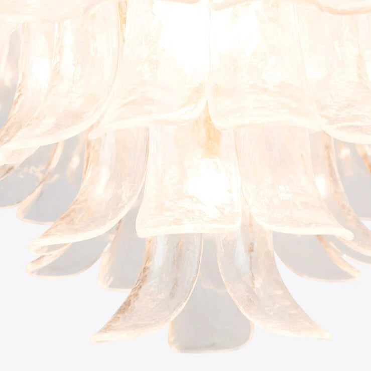 Luxury modern chandelier with hand-blown glass petals