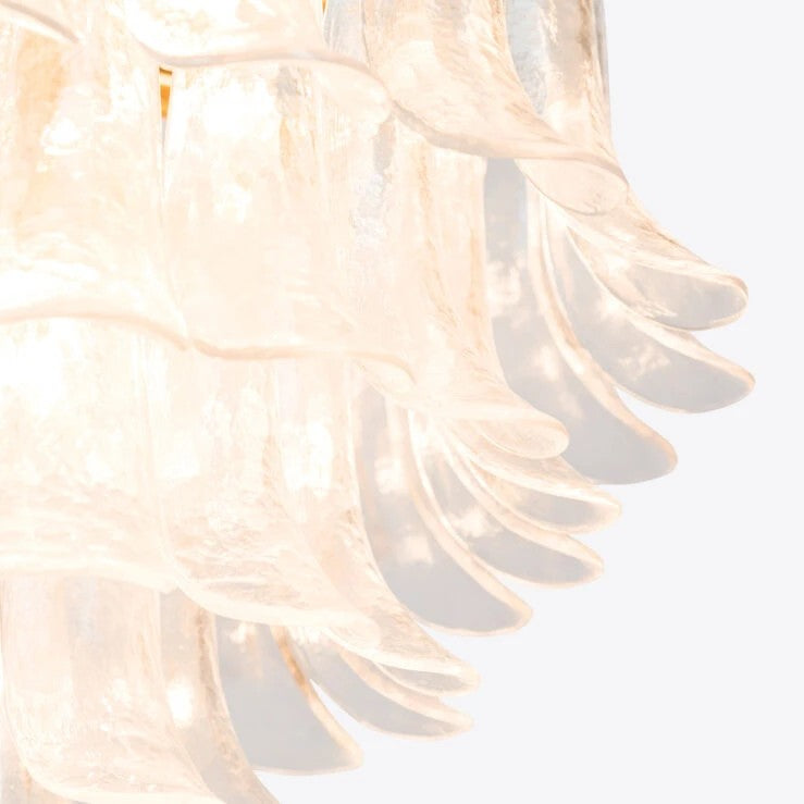 Luxury modern chandelier with hand-blown glass petals