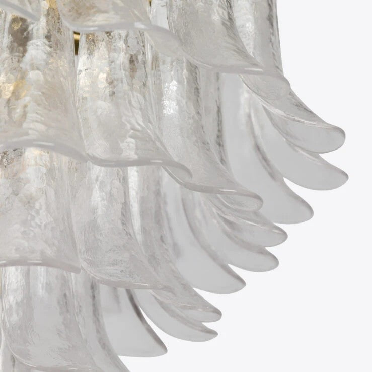 Luxury modern chandelier with hand-blown glass petals