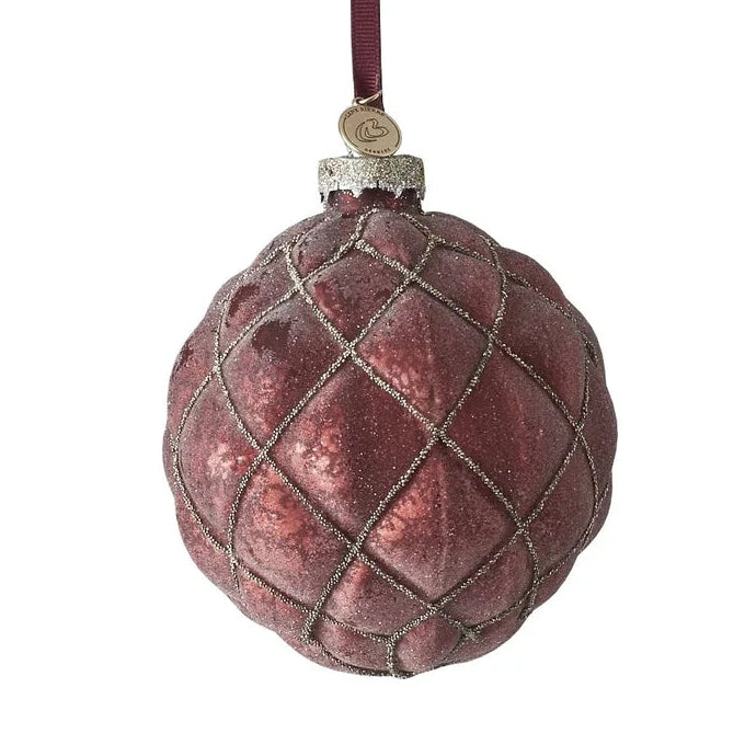 Norille frosted Christmas Bauble 11 cm