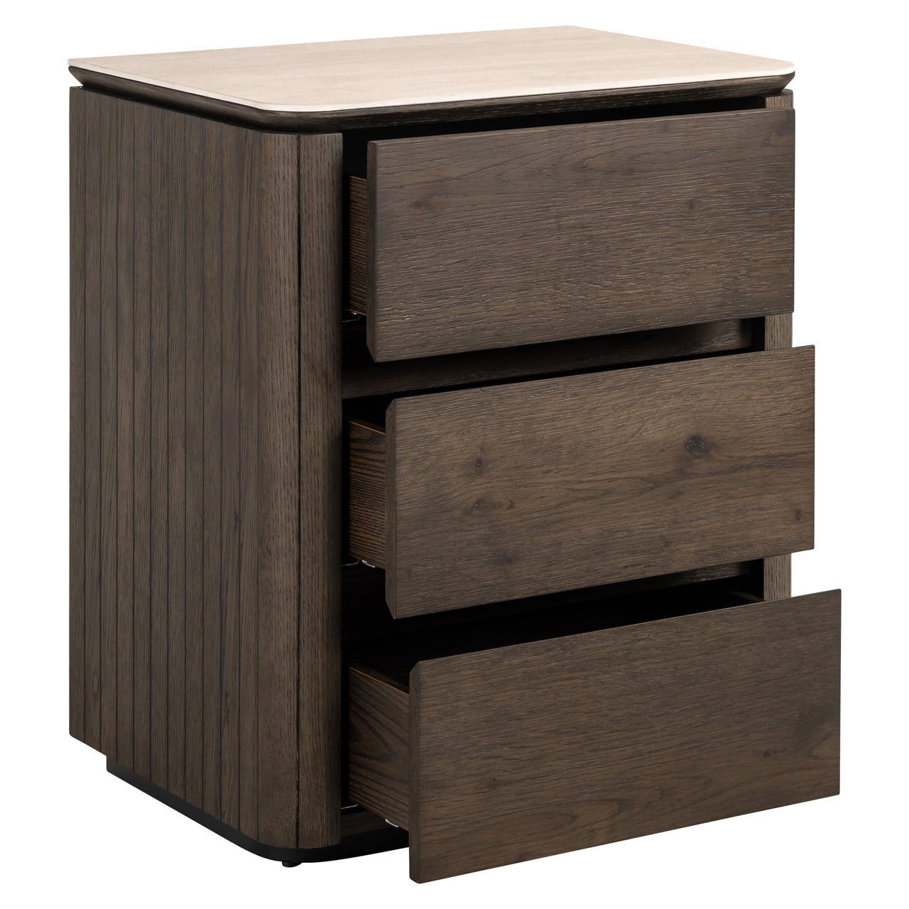 Ritz Bedside Table in Brown Wood
