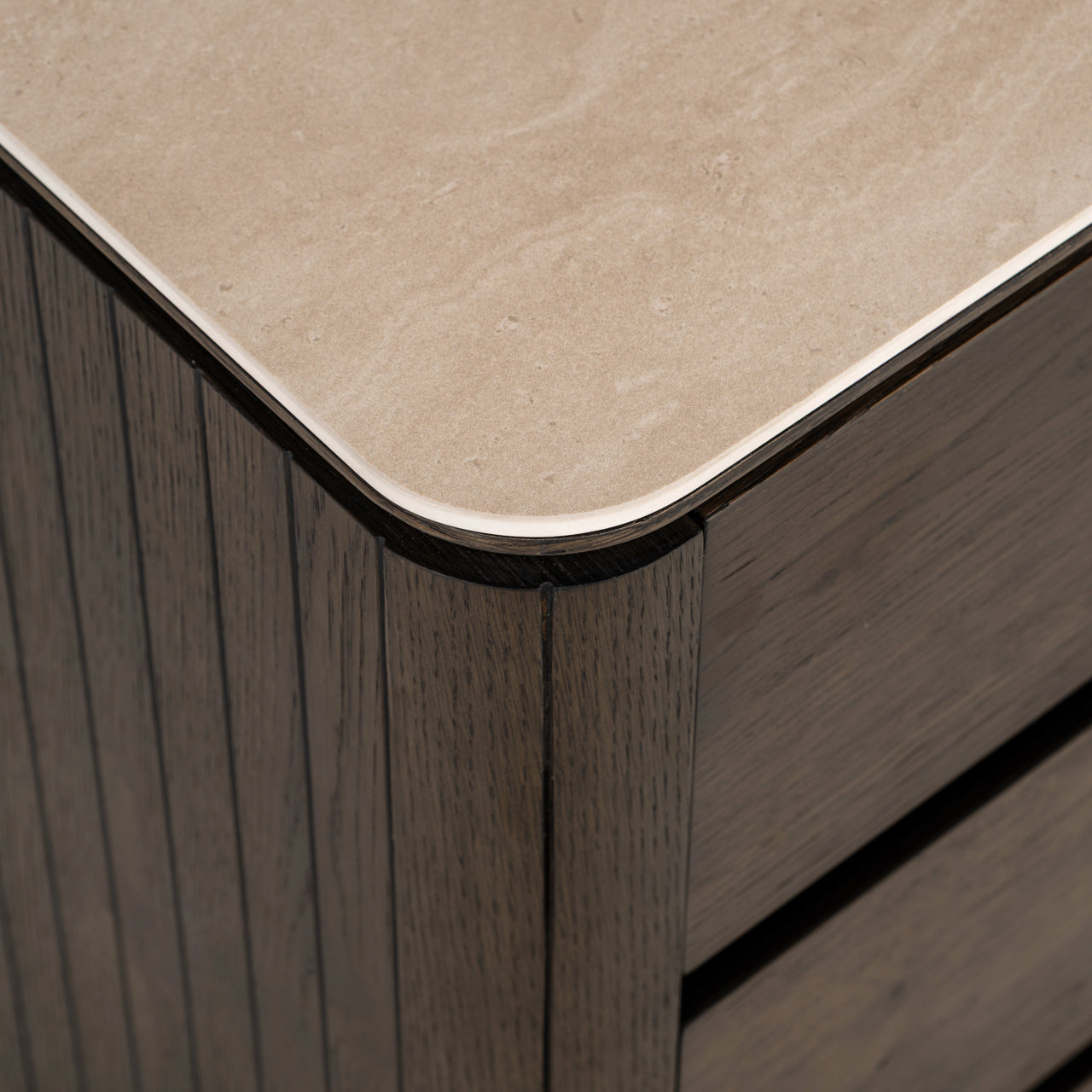 Ritz Bedside Table in Brown Wood