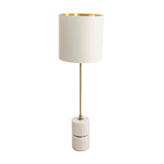 Ivory  Brass and Opal Table Lamp
