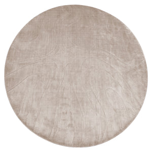 Round Arden Weave rug with modern woven texture