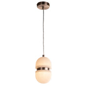 White and bronze pendant