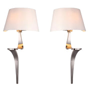 Pair of Enzo Nickle Lamps