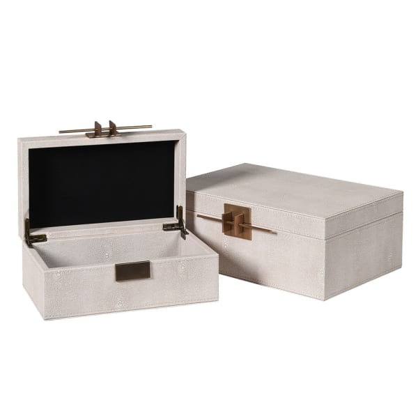 Shagreen storage boxes