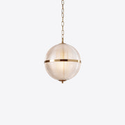 Deorative Glass Brass Pendant Pure White Lines