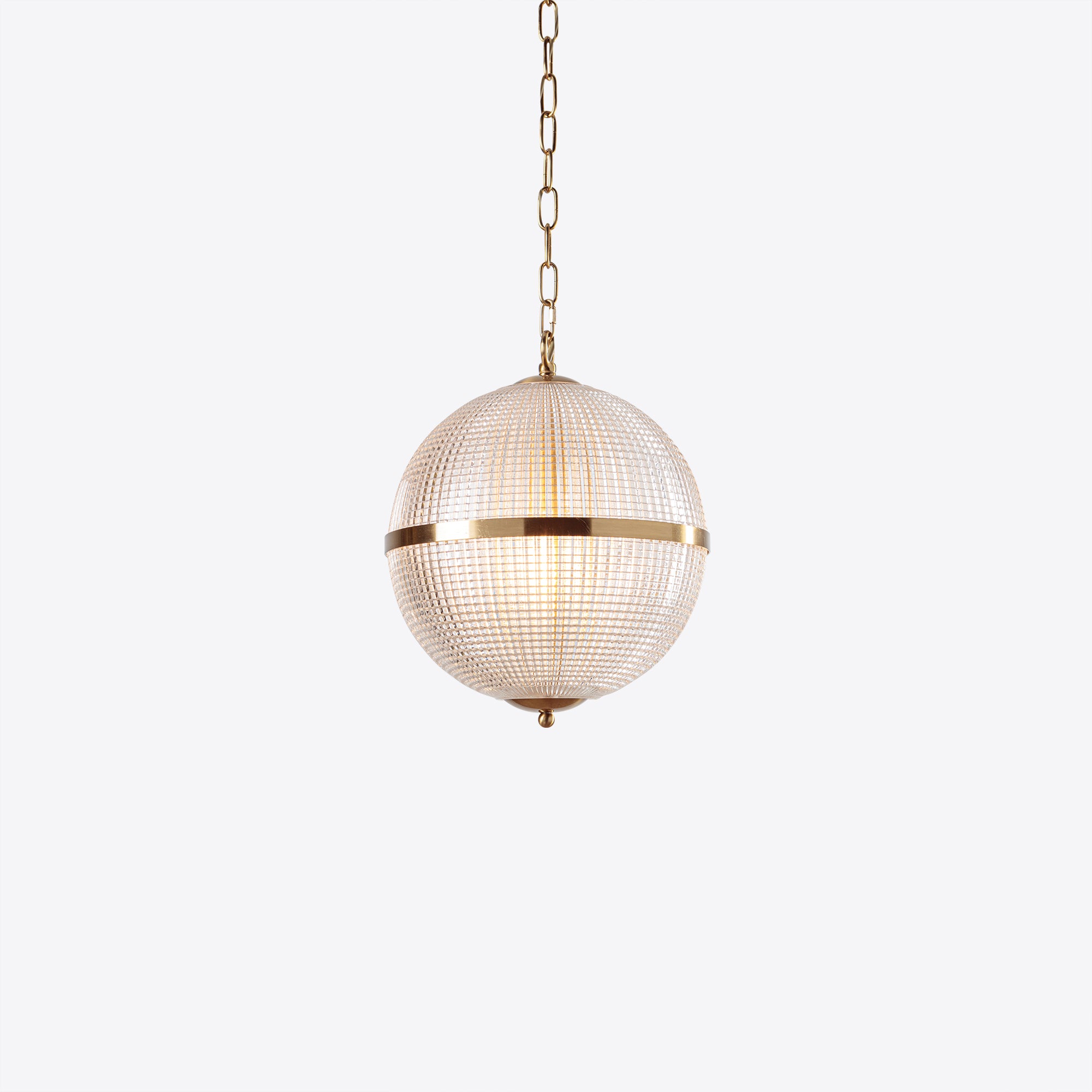 Deorative Glass Brass Pendant Pure White Lines