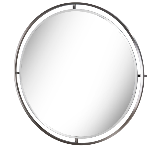 The Gilded Cress Brass Round Mirror