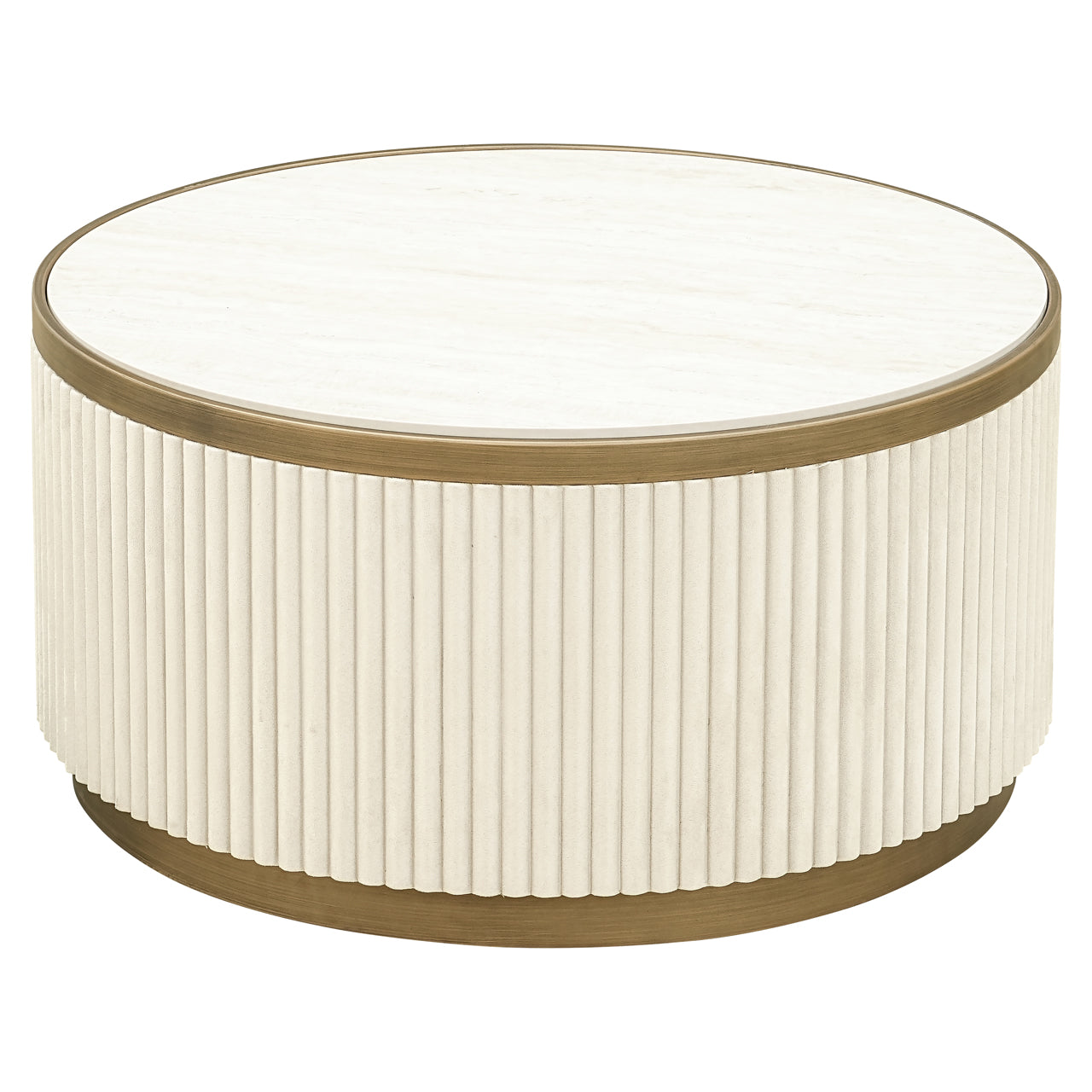 Luxury ivory round coffee table set