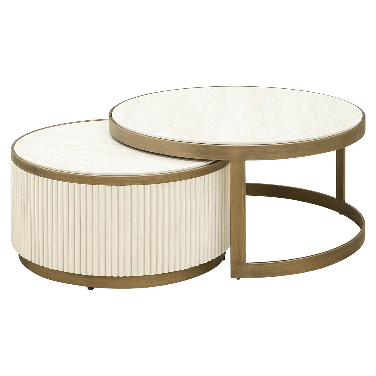 Luxury round coffee table set