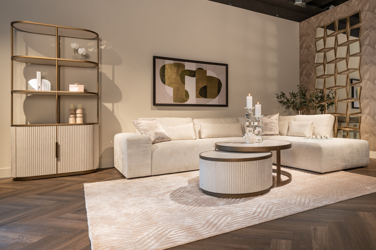 Luxury round coffee table set