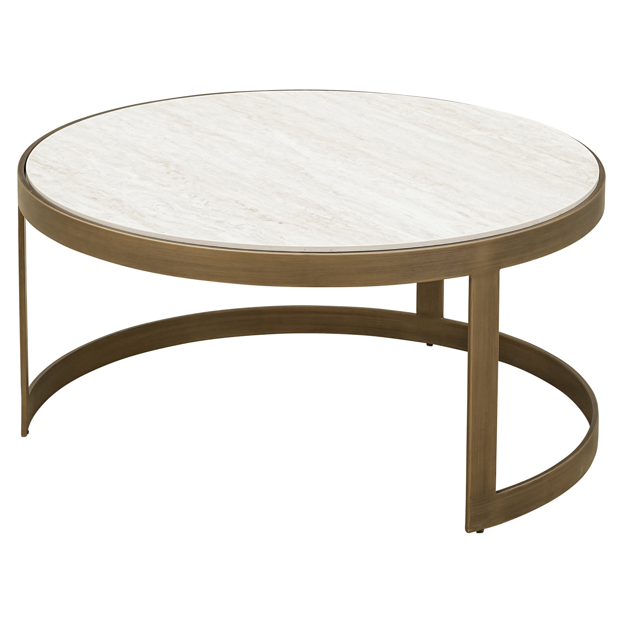 Luxury round ivory coffee table set
