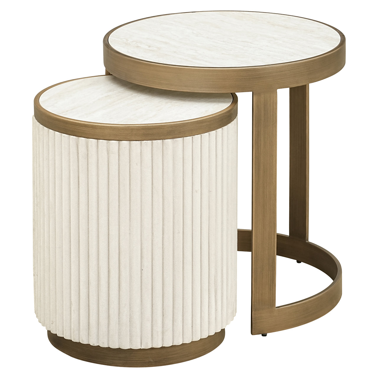 Tivoli round end table with ceramic top