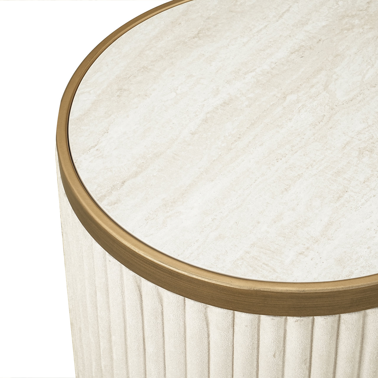 Tivoli round end table with ceramic top