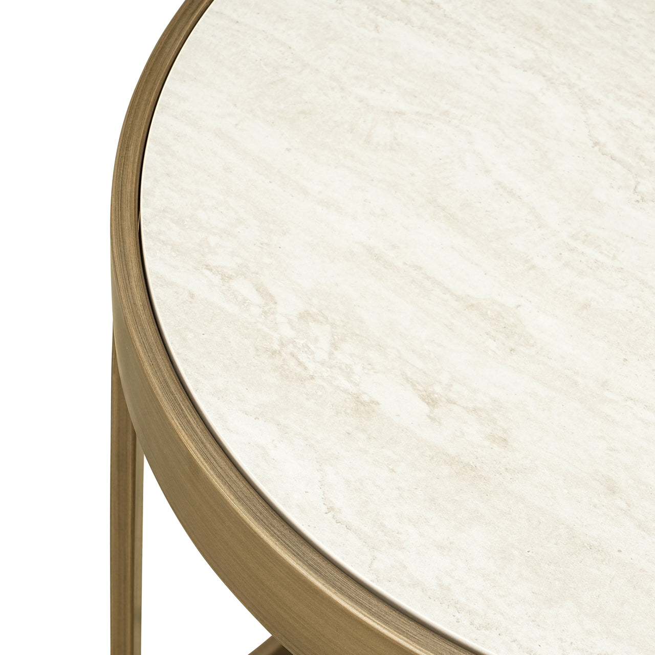 Tivoli round end table with ceramic top